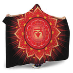 Muladhara Chakra Mandala Print Hooded Blanket