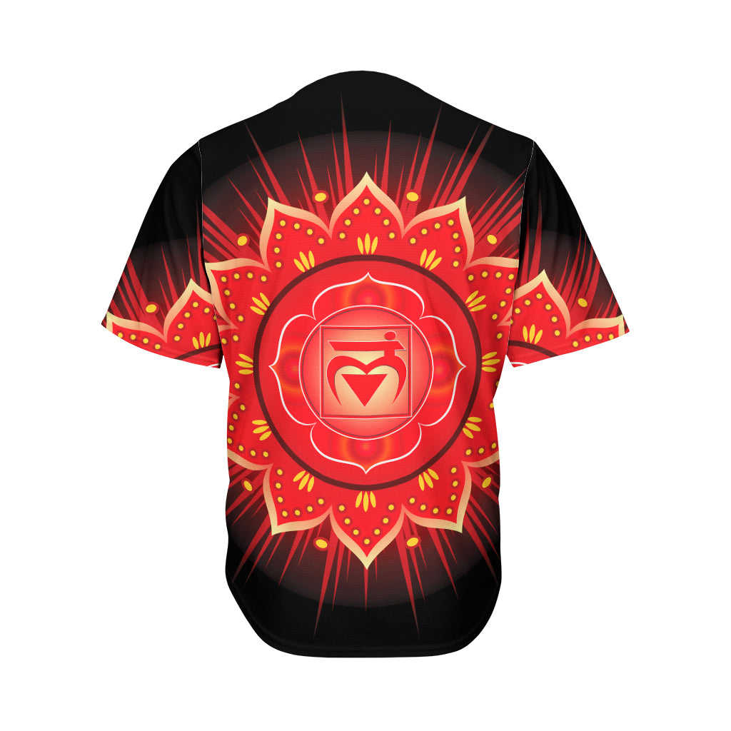 Muladhara Chakra Mandala Print Men's Baseball Jersey