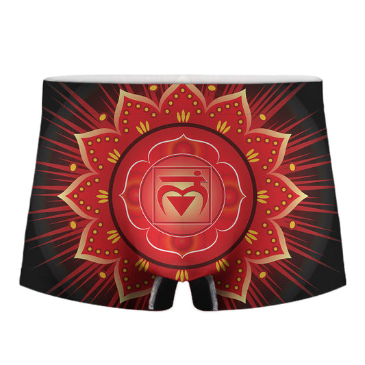 Muladhara Chakra Mandala Print Men's Boxer Briefs