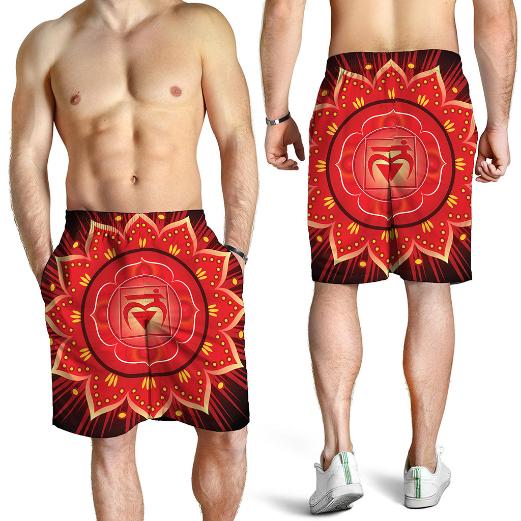 Muladhara Chakra Mandala Print Men's Shorts