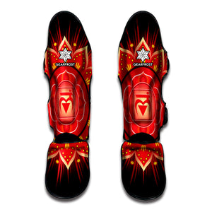 Muladhara Chakra Mandala Print Muay Thai Shin Guard