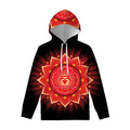Muladhara Chakra Mandala Print Pullover Hoodie