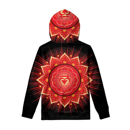 Muladhara Chakra Mandala Print Pullover Hoodie