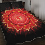Muladhara Chakra Mandala Print Quilt Bed Set