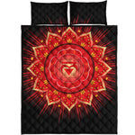 Muladhara Chakra Mandala Print Quilt Bed Set