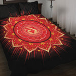 Muladhara Chakra Mandala Print Quilt Bed Set