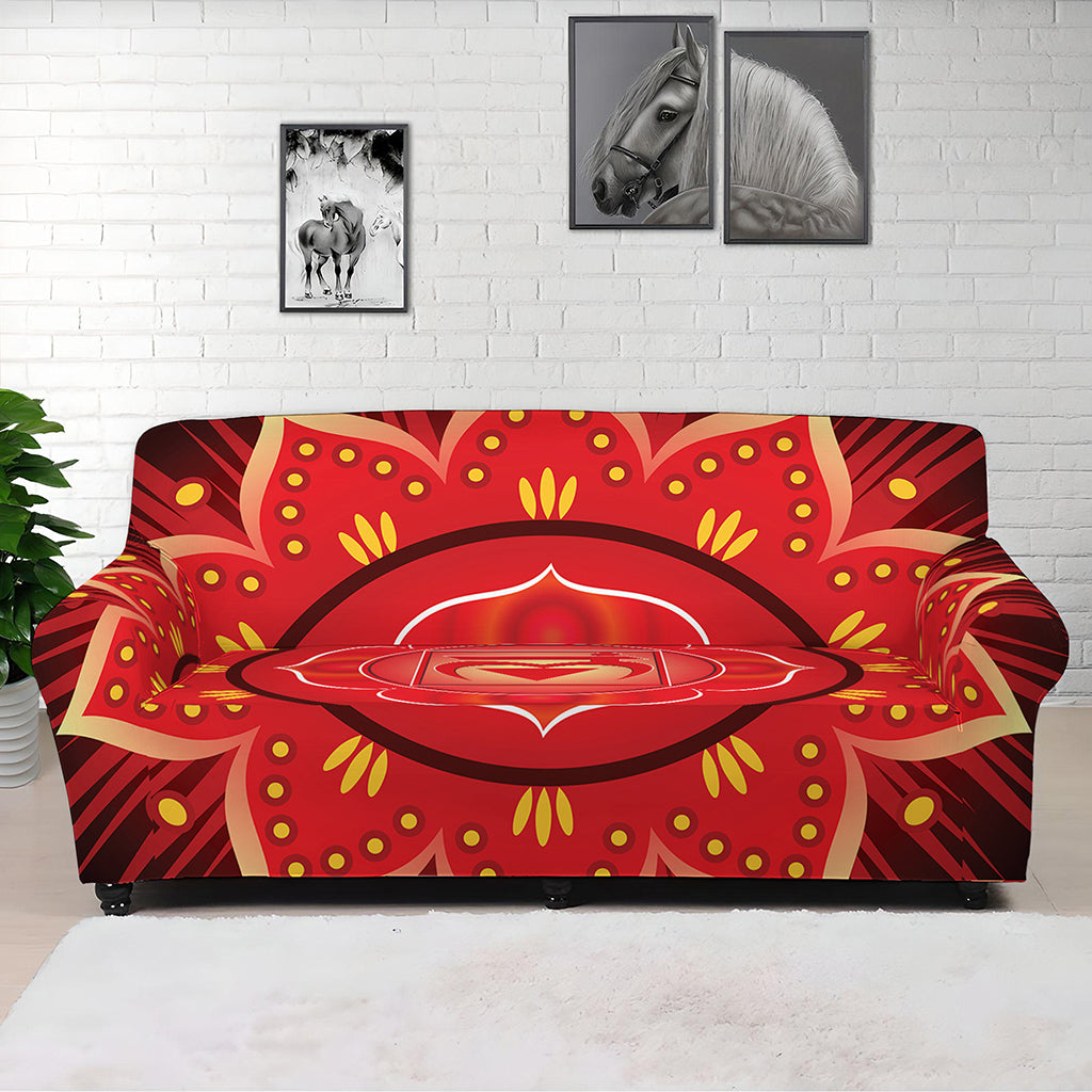 Muladhara Chakra Mandala Print Sofa Cover