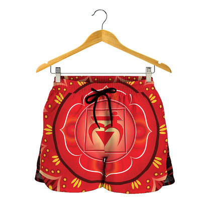 Muladhara Chakra Mandala Print Women's Shorts