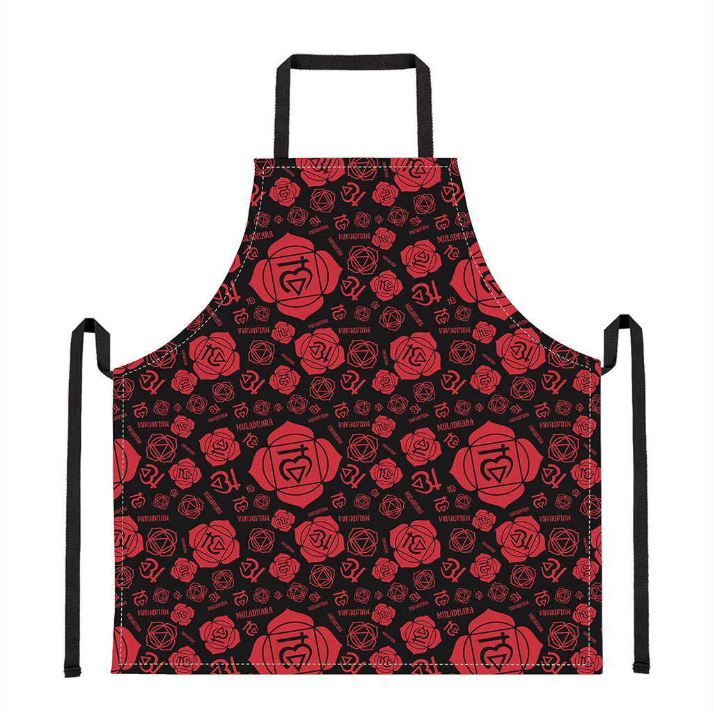 Muladhara Chakra Pattern Print Apron