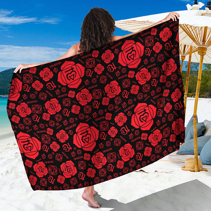 Muladhara Chakra Pattern Print Beach Sarong Wrap