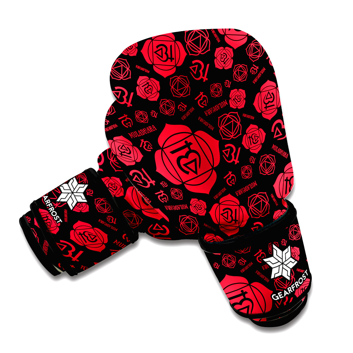 Muladhara Chakra Pattern Print Boxing Gloves