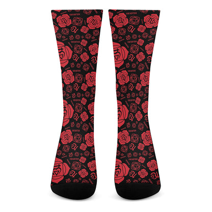 Muladhara Chakra Pattern Print Crew Socks