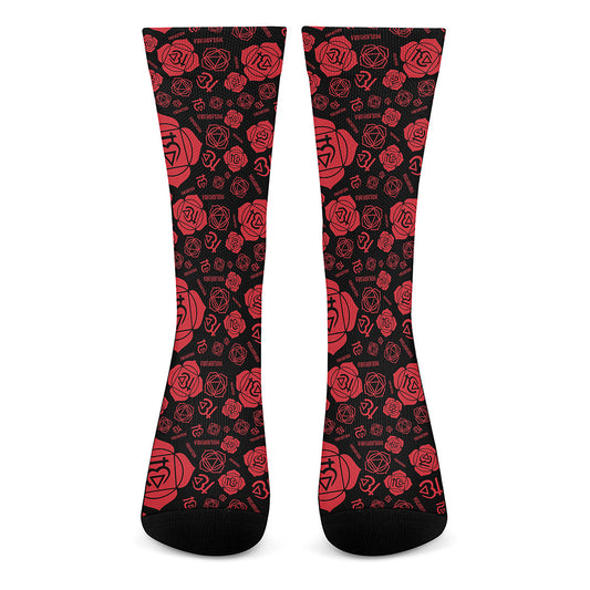 Muladhara Chakra Pattern Print Crew Socks