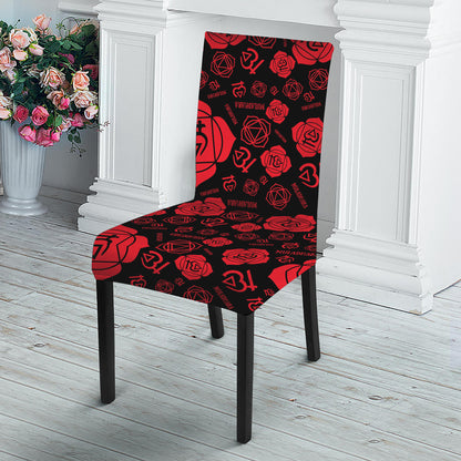 Muladhara Chakra Pattern Print Dining Chair Slipcover