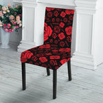 Muladhara Chakra Pattern Print Dining Chair Slipcover