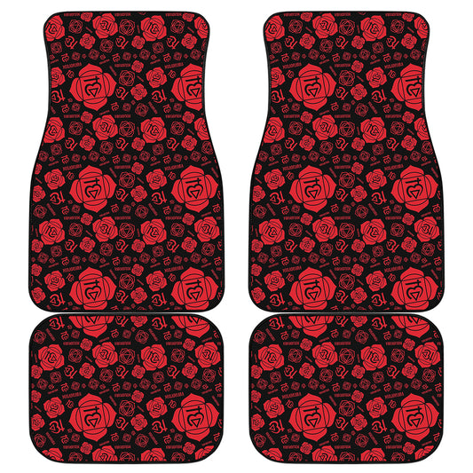 Muladhara Chakra Pattern Print Front and Back Car Floor Mats