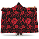 Muladhara Chakra Pattern Print Hooded Blanket