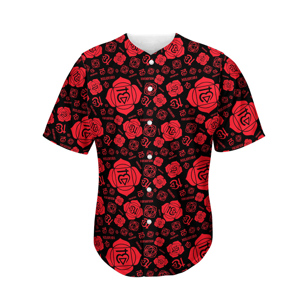 Muladhara Chakra Pattern Print Men's Baseball Jersey