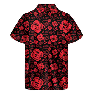 Muladhara Chakra Pattern Print Men's Short Sleeve Shirt