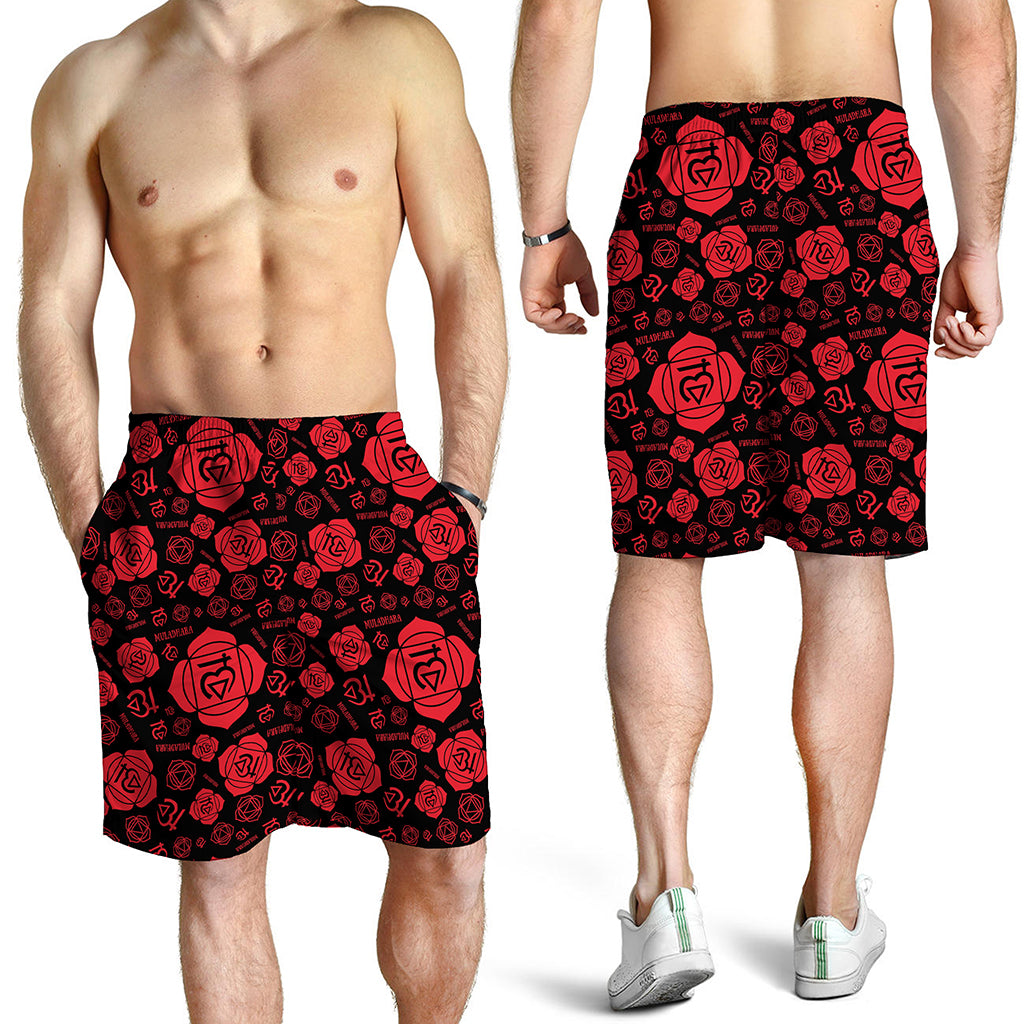 Muladhara Chakra Pattern Print Men's Shorts