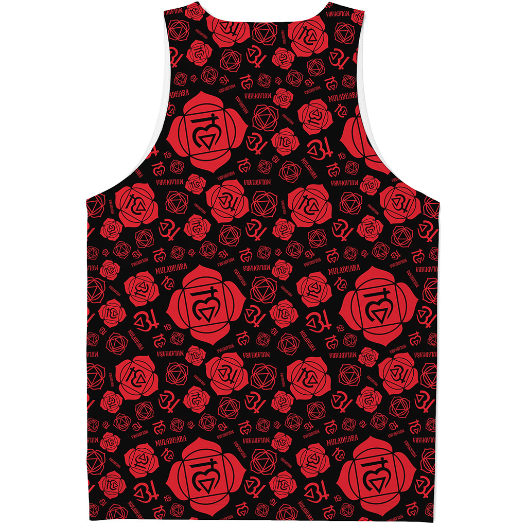 Muladhara Chakra Pattern Print Men's Tank Top