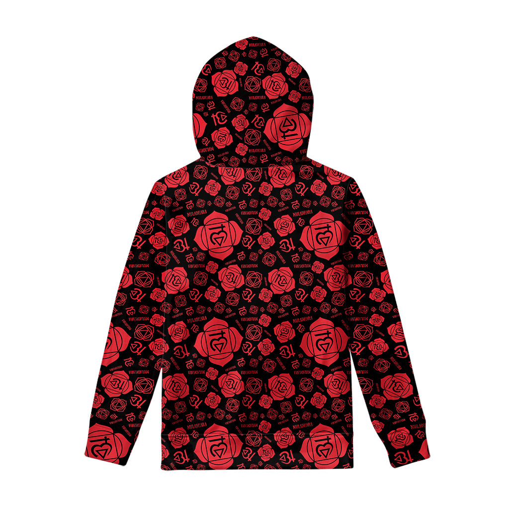 Muladhara Chakra Pattern Print Pullover Hoodie