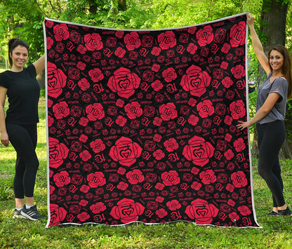 Muladhara Chakra Pattern Print Quilt