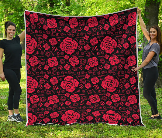 Muladhara Chakra Pattern Print Quilt