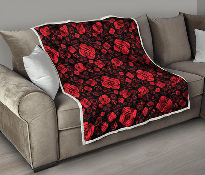 Muladhara Chakra Pattern Print Quilt