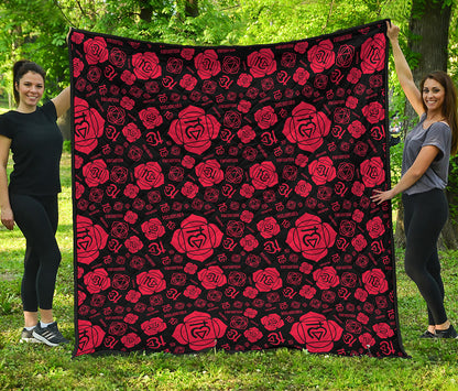 Muladhara Chakra Pattern Print Quilt