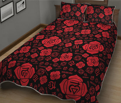 Muladhara Chakra Pattern Print Quilt Bed Set