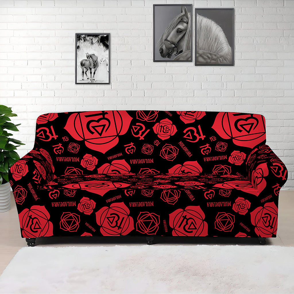 Muladhara Chakra Pattern Print Sofa Cover