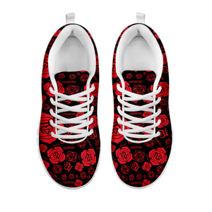 Muladhara Chakra Pattern Print White Sneakers