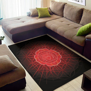 Muladhara Chakra Spiritual Print Area Rug