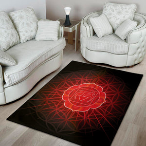 Muladhara Chakra Spiritual Print Area Rug