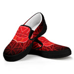 Muladhara Chakra Spiritual Print Black Slip On Shoes