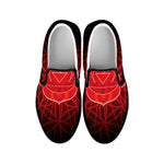 Muladhara Chakra Spiritual Print Black Slip On Shoes