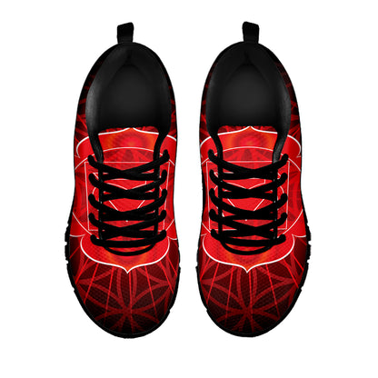 Muladhara Chakra Spiritual Print Black Sneakers