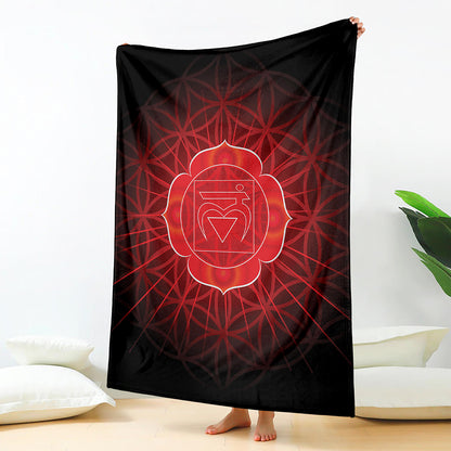 Muladhara Chakra Spiritual Print Blanket