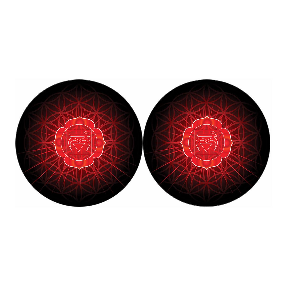 Muladhara Chakra Spiritual Print Car Coasters