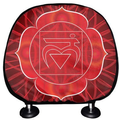 Muladhara Chakra Spiritual Print Car Headrest Covers