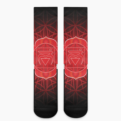 Muladhara Chakra Spiritual Print Crew Socks
