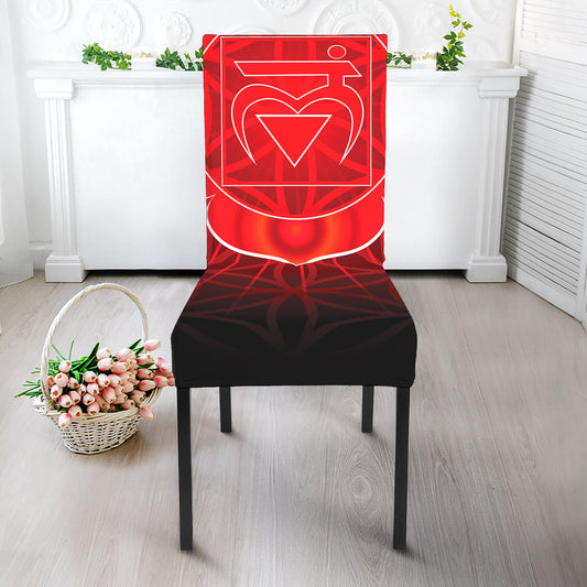 Muladhara Chakra Spiritual Print Dining Chair Slipcover
