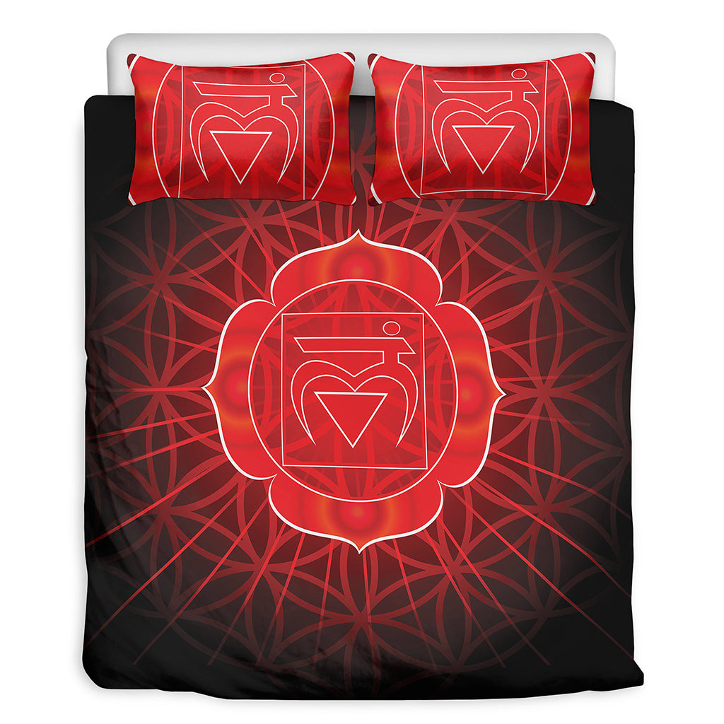 Muladhara Chakra Spiritual Print Duvet Cover Bedding Set
