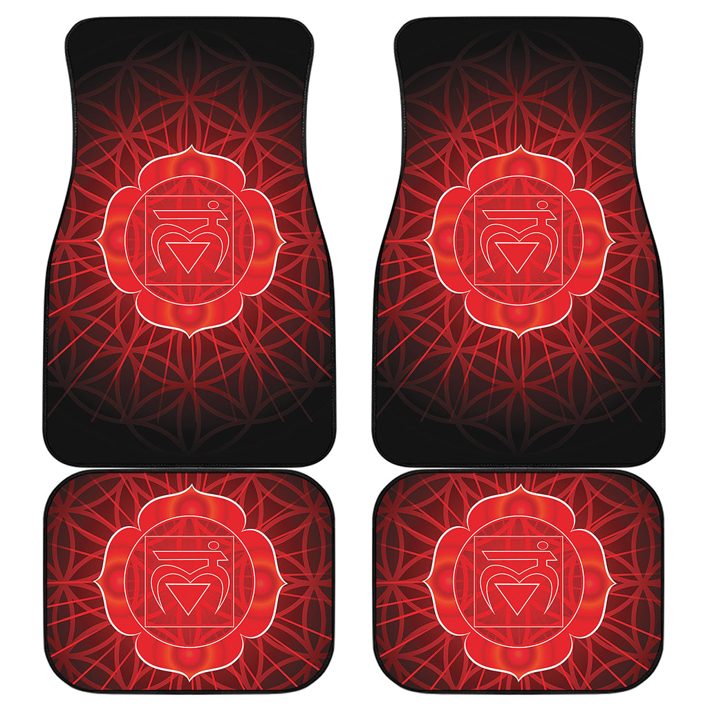 Muladhara Chakra Spiritual Print Front and Back Car Floor Mats