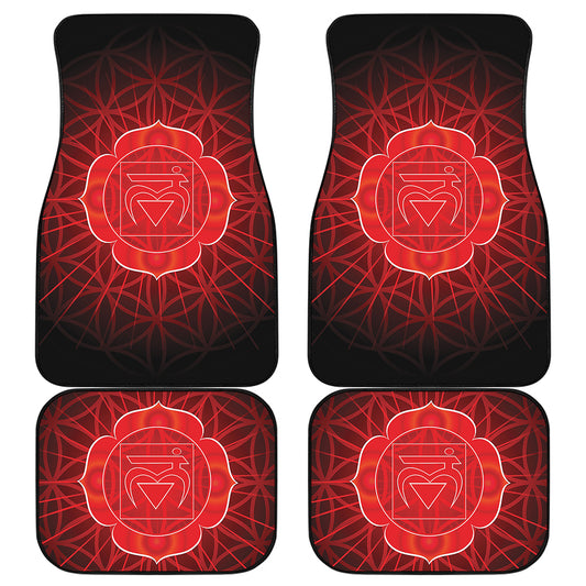 Muladhara Chakra Spiritual Print Front and Back Car Floor Mats