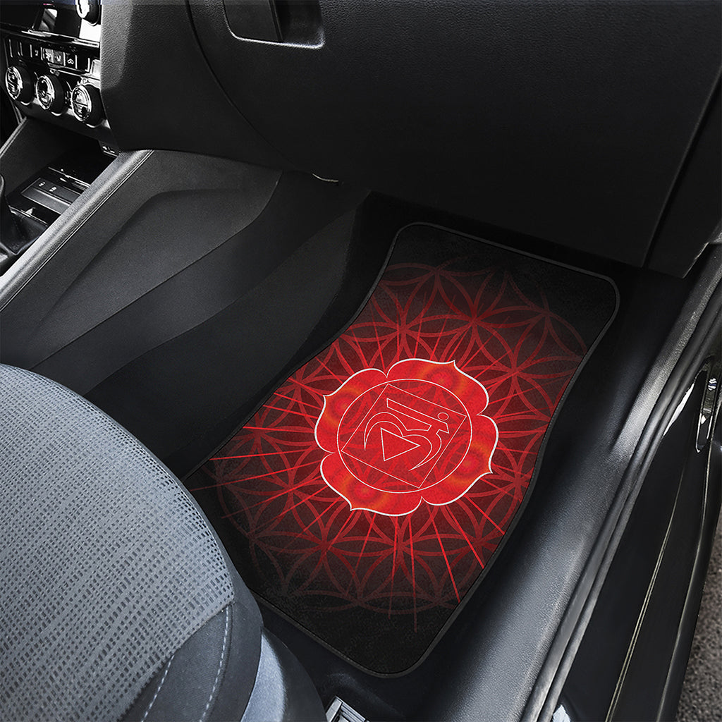 Muladhara Chakra Spiritual Print Front and Back Car Floor Mats