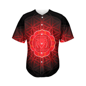 Muladhara Chakra Spiritual Print Men's Baseball Jersey