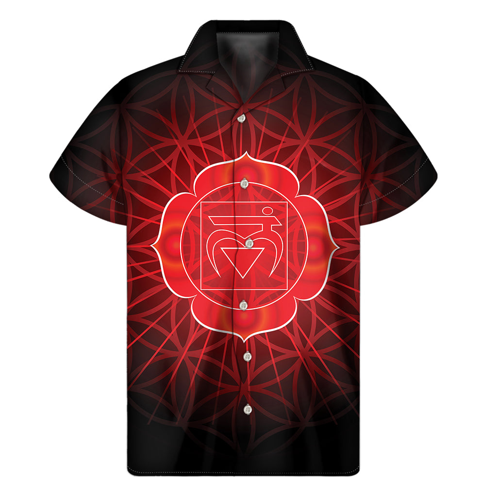 Muladhara Chakra Spiritual Print Men's Short Sleeve Shirt