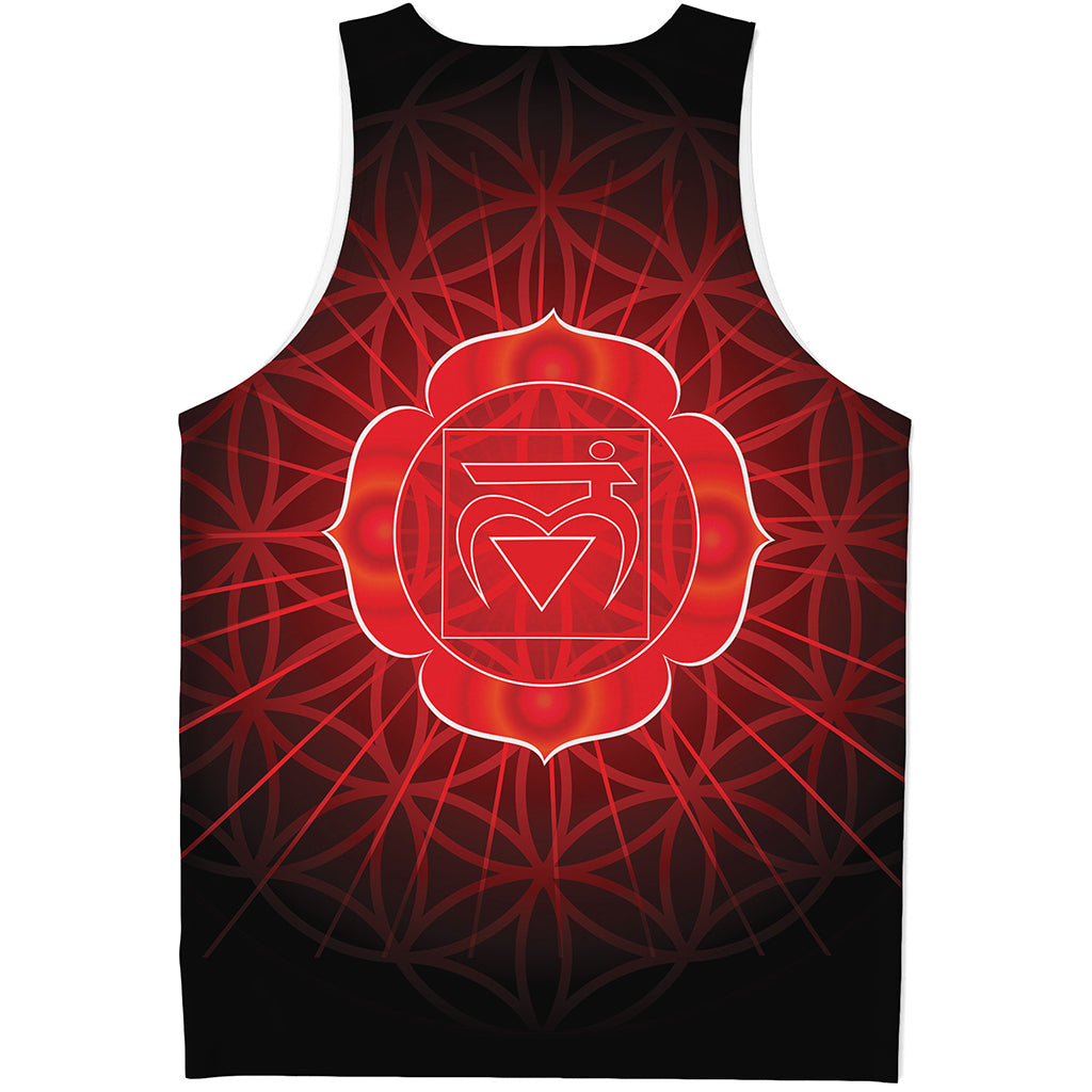 Muladhara Chakra Spiritual Print Men's Tank Top